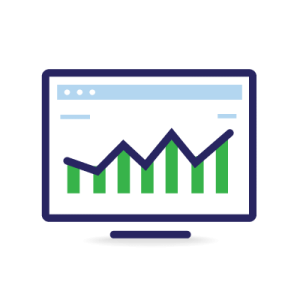 a computer screen with a graph